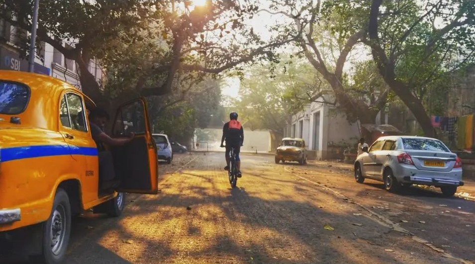 Pedaling through the Urban Symphony.
